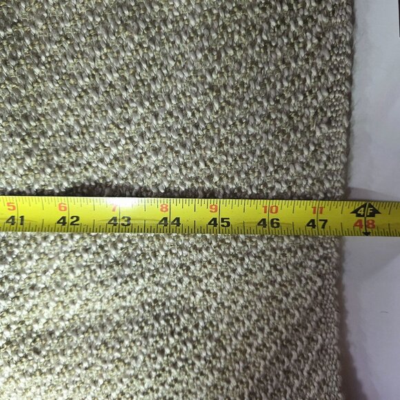 Martha Stewart Collection Beige Woven Throw Blanket Fringe Acrylic neutral - Picture 5 of 6